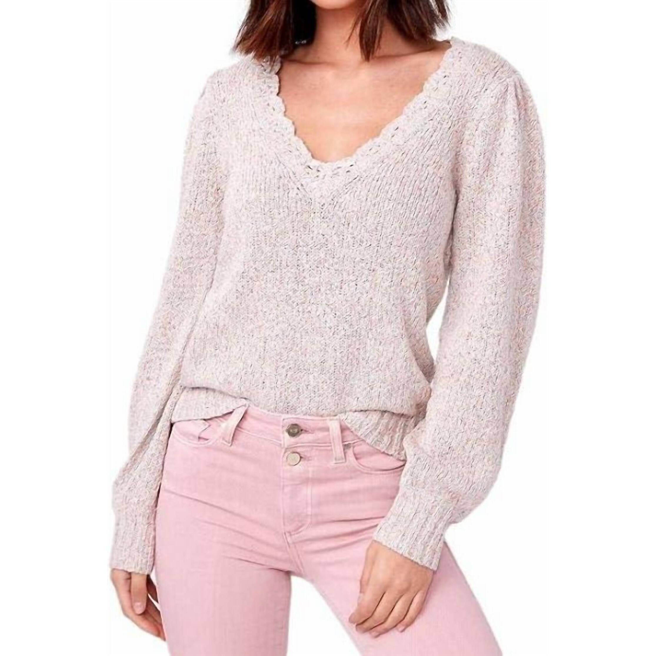 New Paige Alicia Pullover Sweater In Ivory Multi